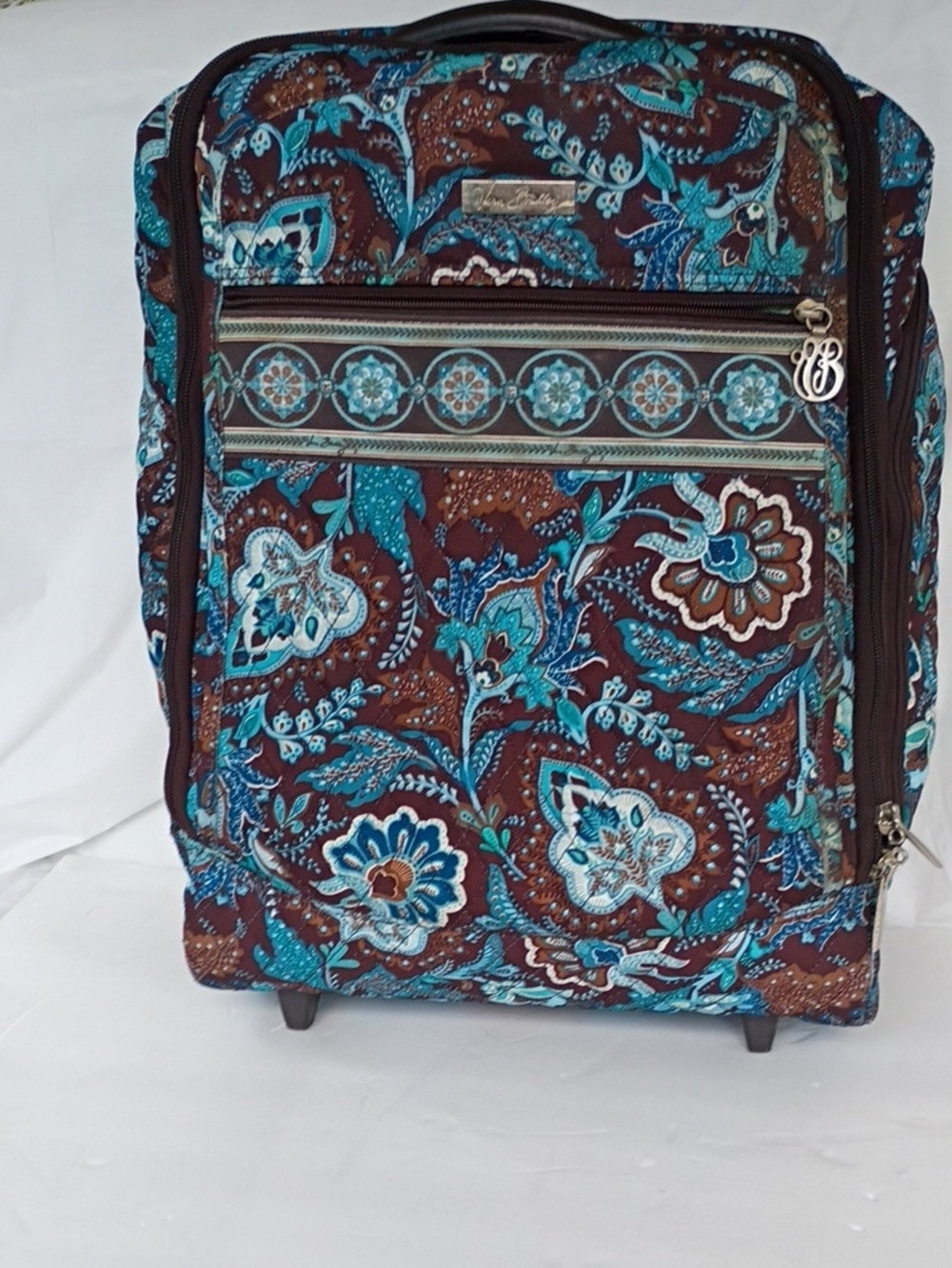 Vera Bradley Retired Java Blue Rolling Carry-On 19"